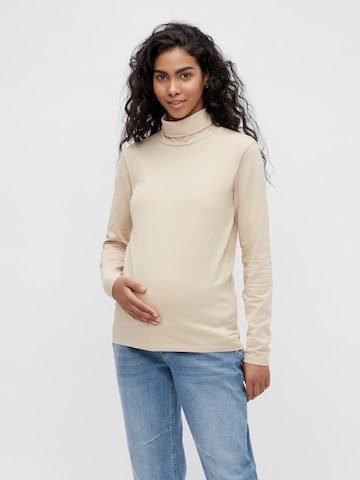MAMALICIOUS Shirt 'Mia' in Beige: voorkant