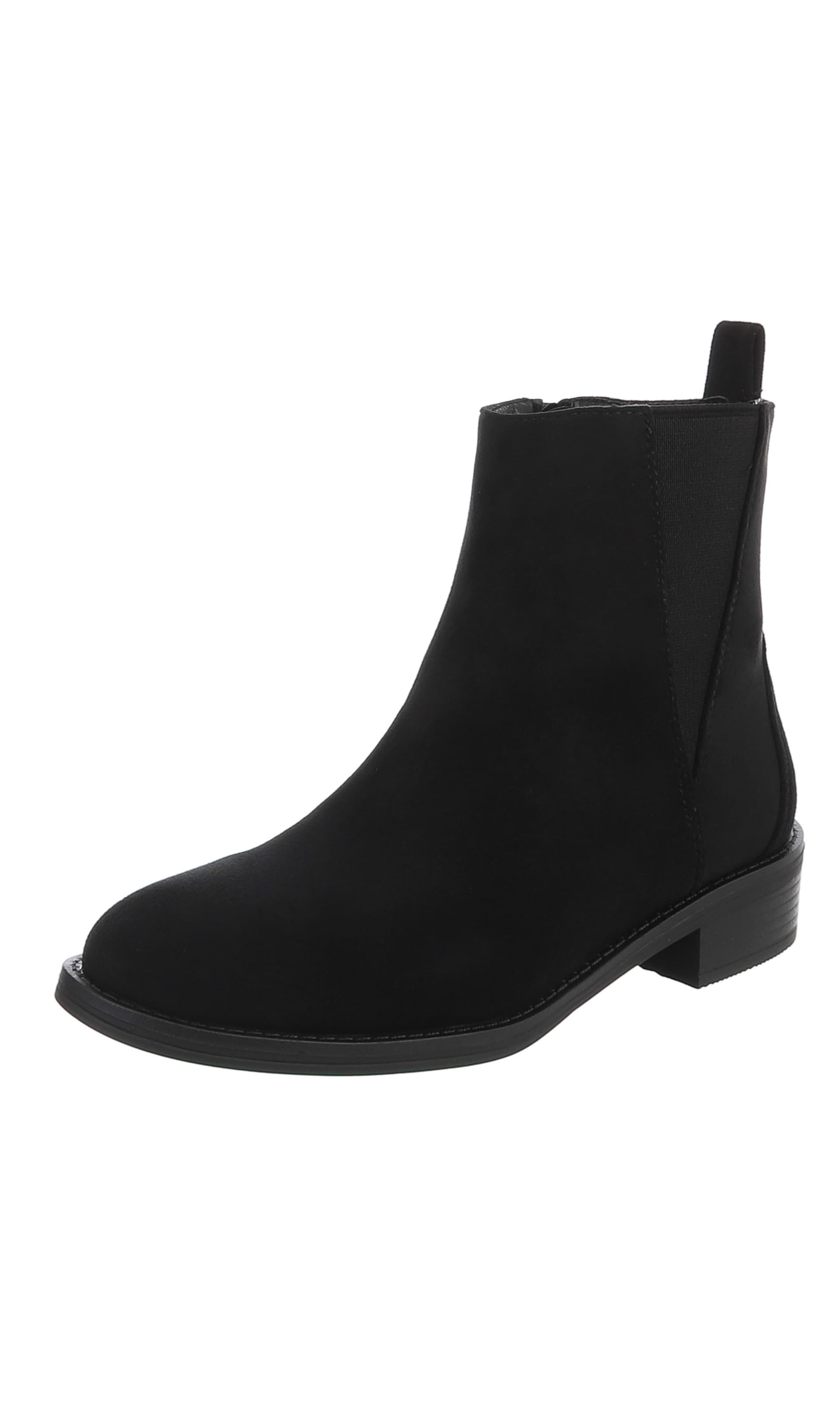 Ital-Design Chelsea Boots in Schwarz: Vorderseite