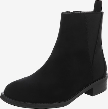 Ital-Design Chelsea Boots in Schwarz: Vorderseite