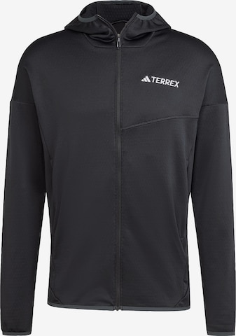 ADIDAS TERREX - Chaqueta polar funcional 'Xperior' en negro: frente