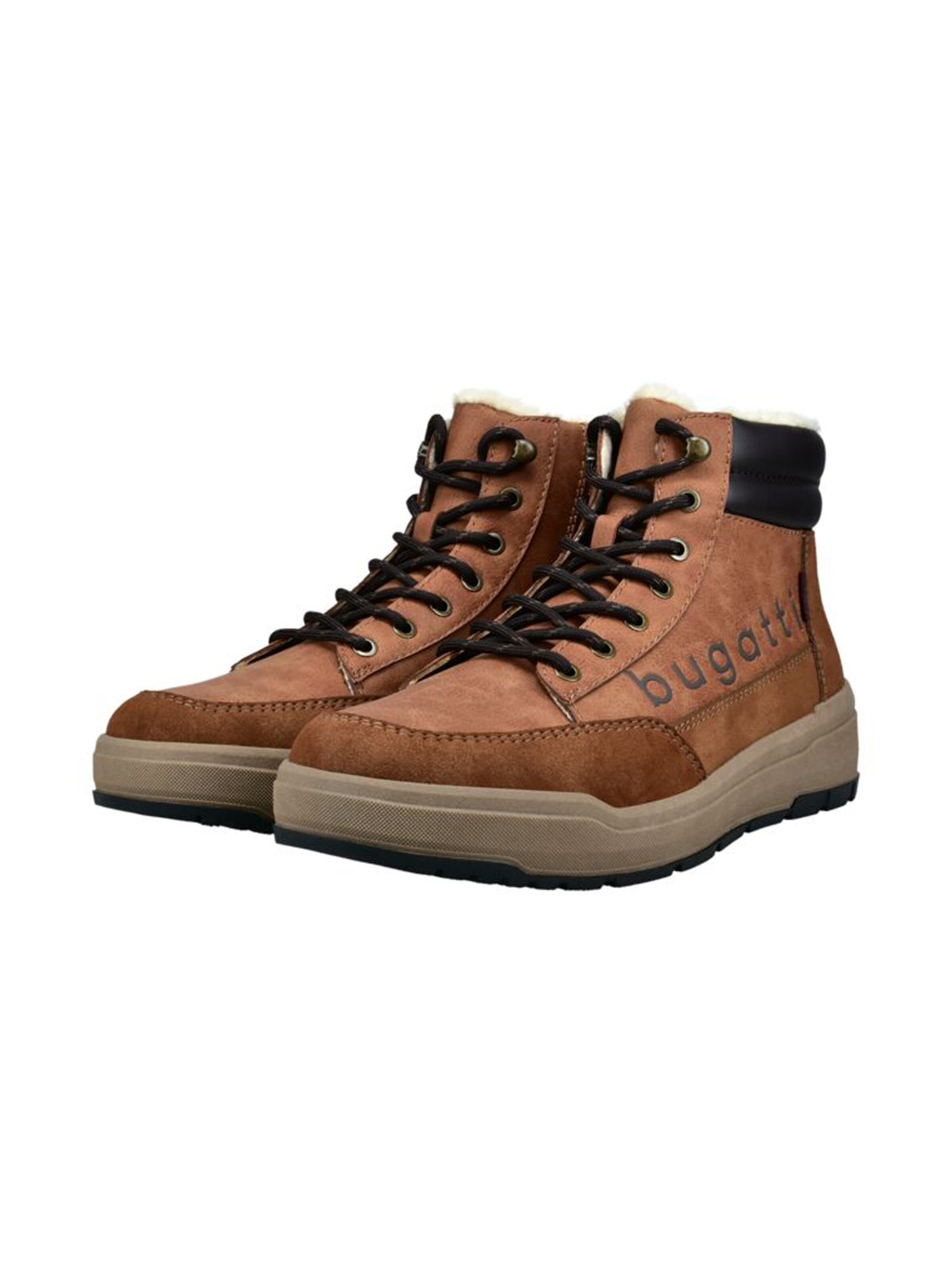 bugatti Šnurovacie čižmy - Hnedá
