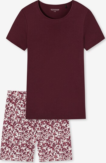 SCHIESSER Pyjama ' Feminine Floral ' in pflaume / weiß, Produktansicht