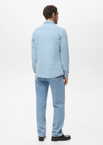 MANGO MAN Slim Fit Hemd in Blau