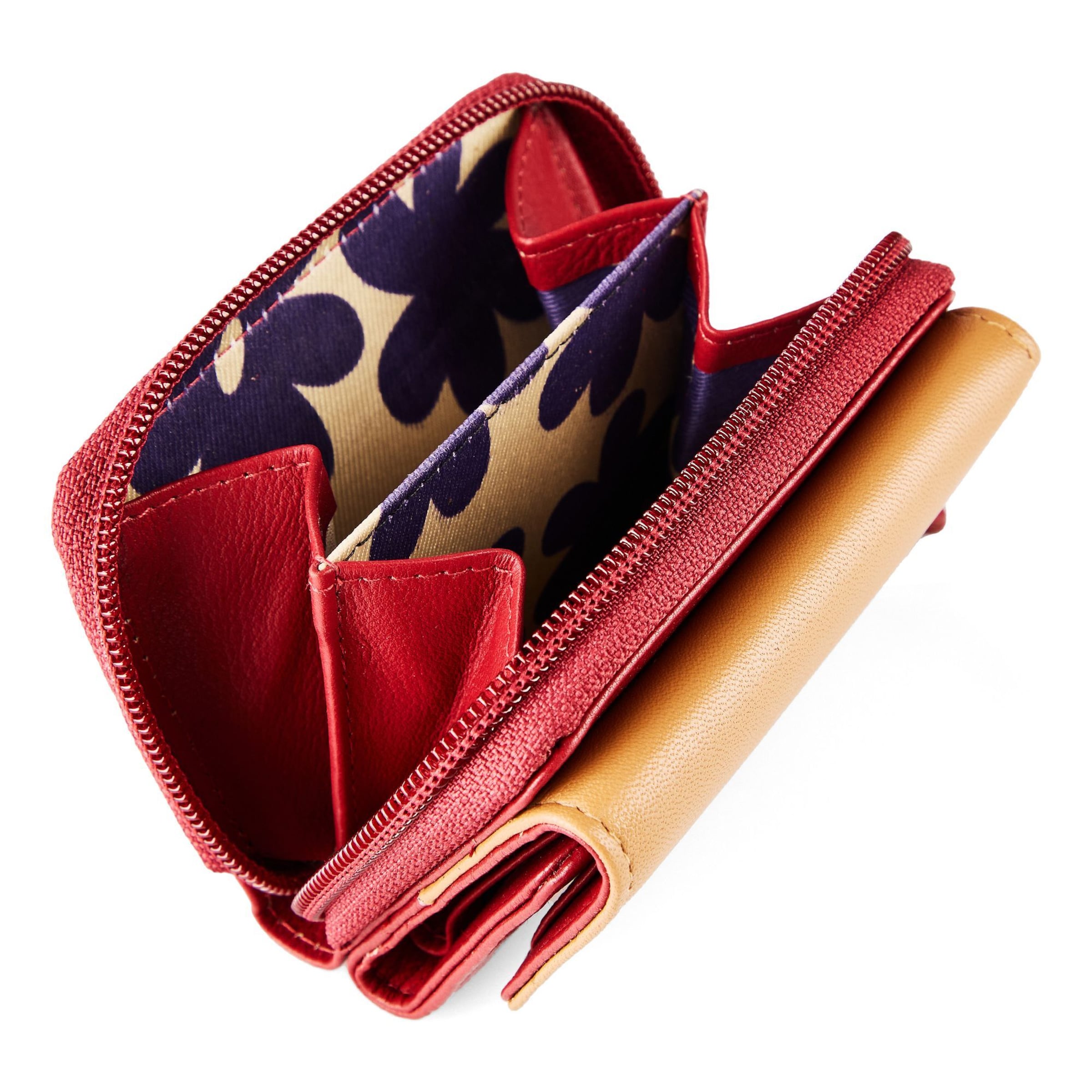 GREENBURRY Portemonnee 'Nappa' in Rood