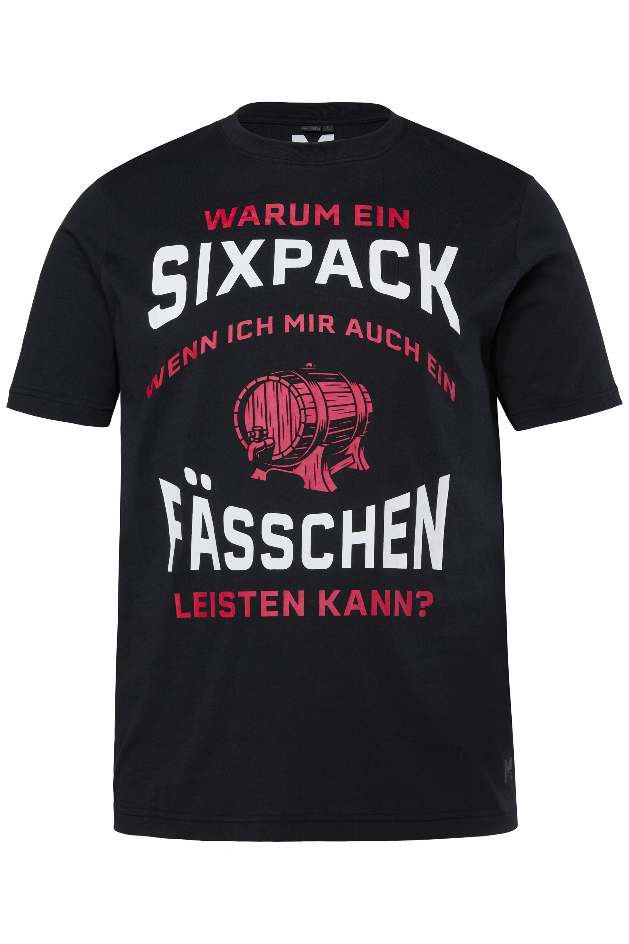 Men Plus Shirt in Schwarz: Vorderseite