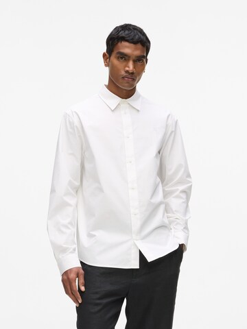 Karl Lagerfeld - Ajuste regular Camisa en blanco: frente
