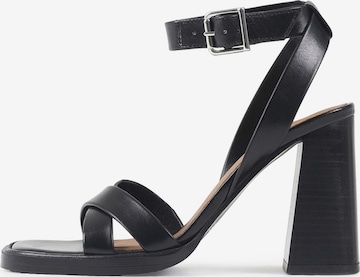 BRONX Strap Sandals in Black: front