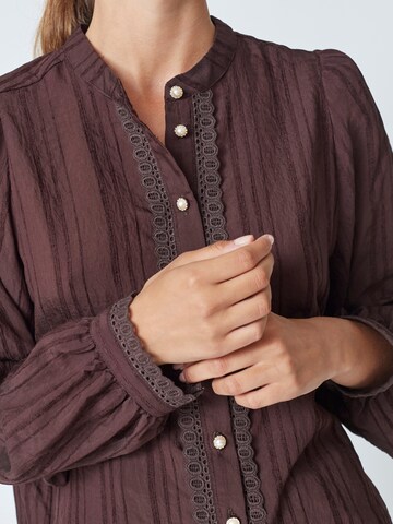 Chemisier 'Kesi' co'couture en marron