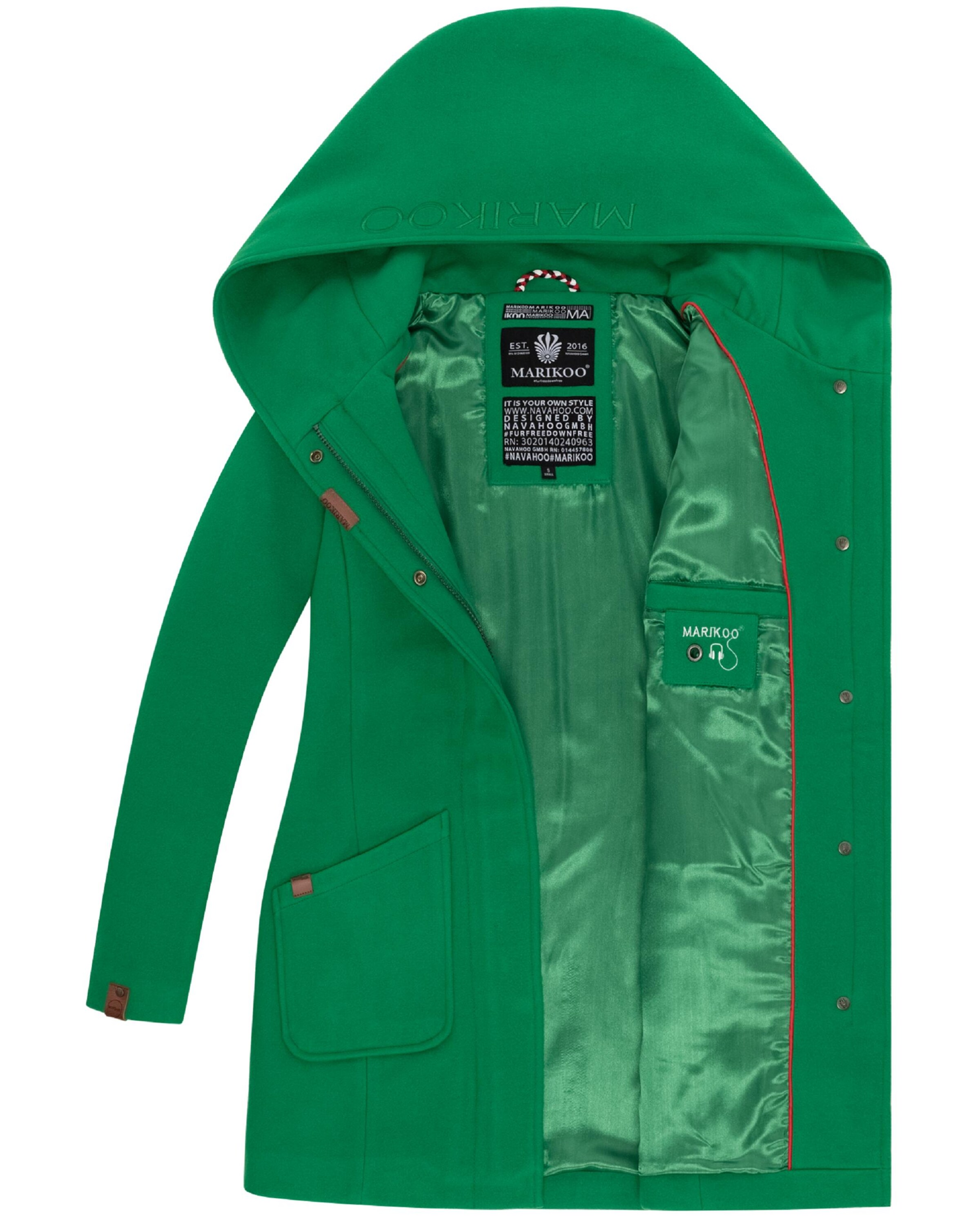 MARIKOO Демисезонное пальто 'Maikoo' в Зеленый