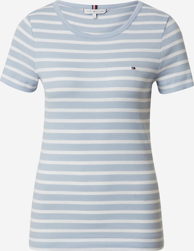 TOMMY HILFIGER Тениска в опушено синьо / бяло, Преглед на продукта