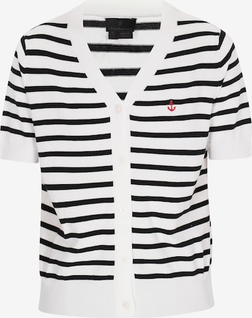 DreiMaster Klassik Вязаная кофта 'Classic Look' в Белый: спереди