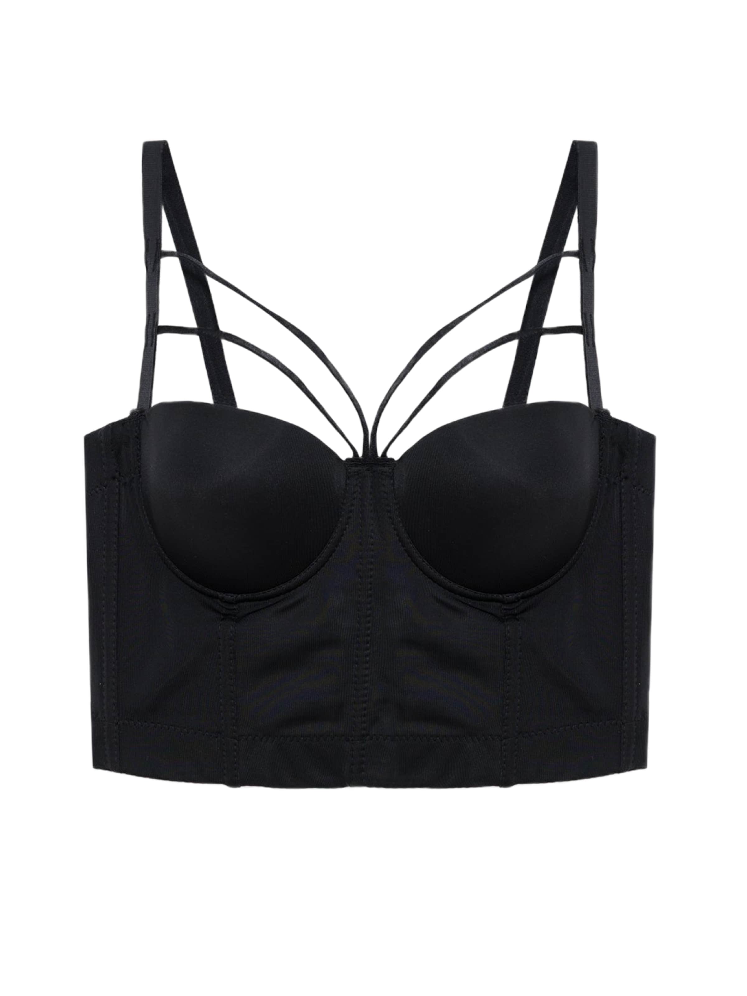 No Matter What Top in Schwarz: Vorderseite