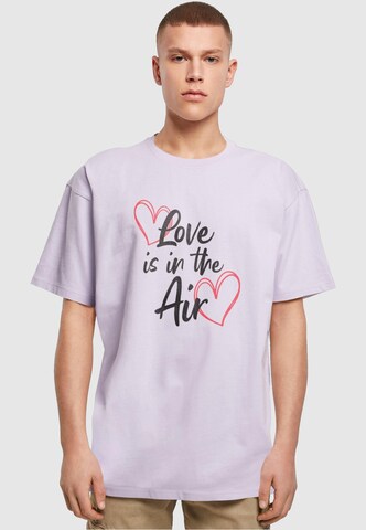 Merchcode Shirt 'Valentines Day - Love is in the Air' in Lila: Vorderseite