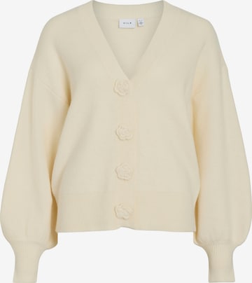 VILA Gebreid vest in Beige: voorkant