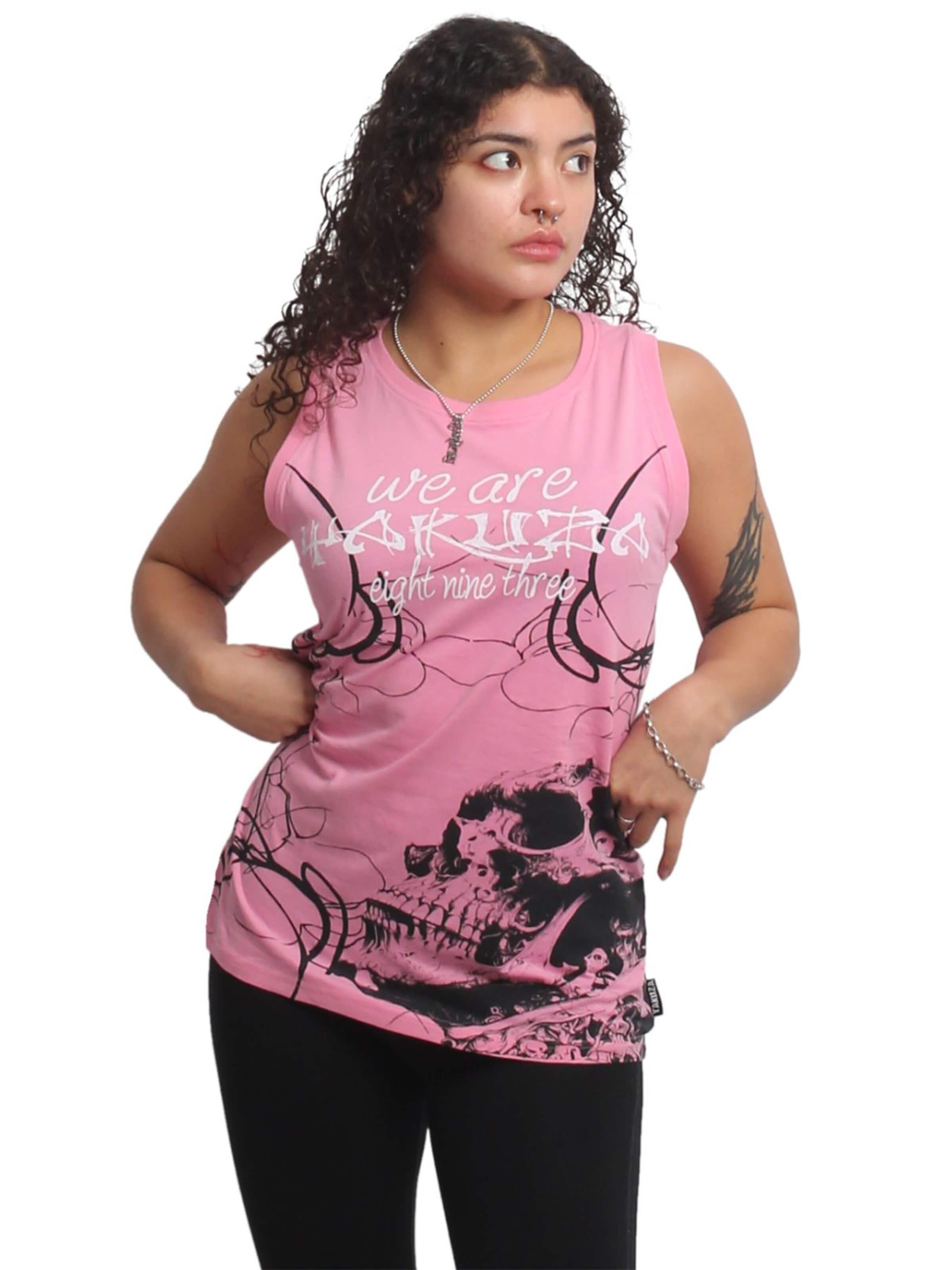 Yakuza Top 'Pareidolia' in Pink