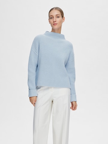 Pull-over 'Selma' SELECTED FEMME en bleu : devant