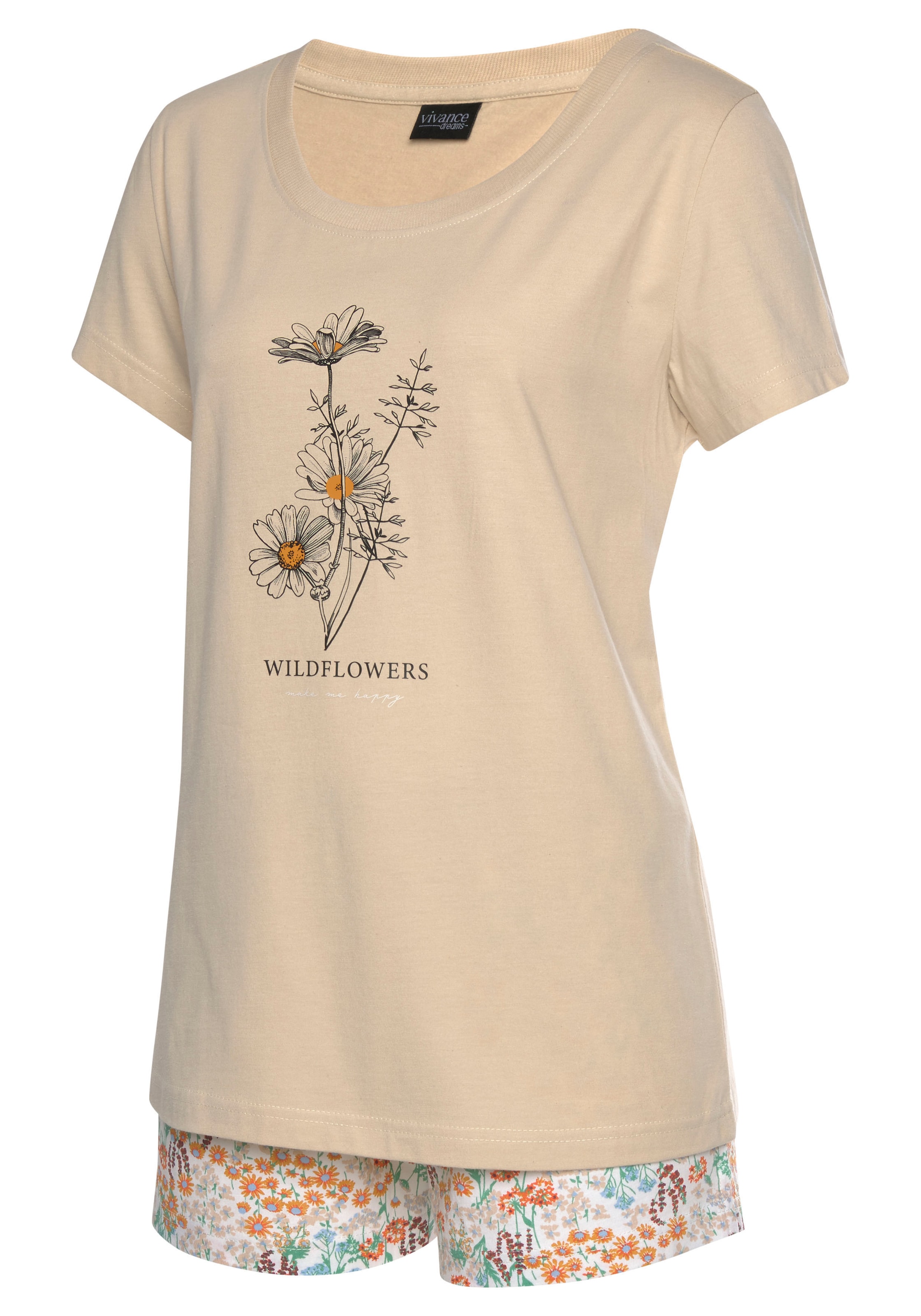 VIVANCE Pajama 'Dreams' in Beige