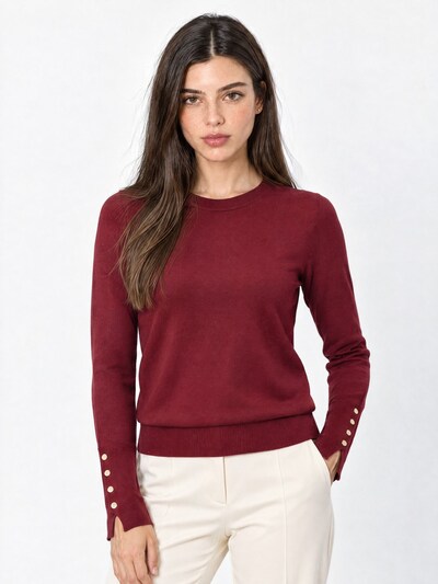 burgundi vörös Hiccup Pulóver 'Pullover' - S, Termék nézet
