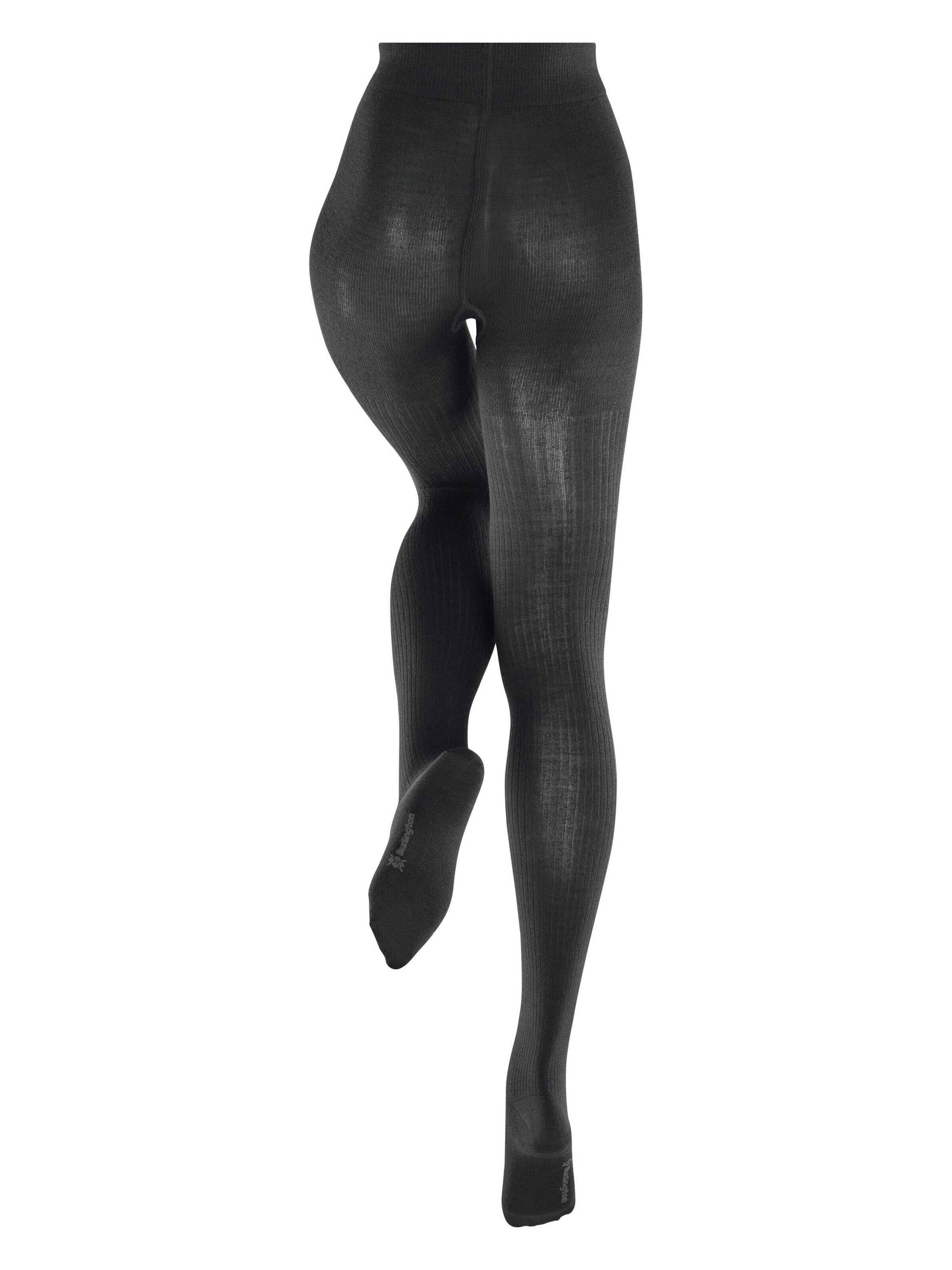 BURLINGTON Tights 'Rib Couture' in Black