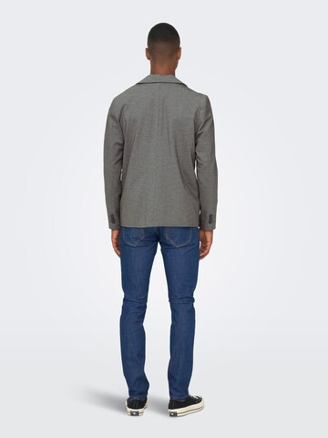 Coupe slim Veste de costume 'MARK' Only & Sons en gris