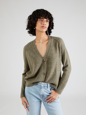 ESPRIT Knit Cardigan in Green: front