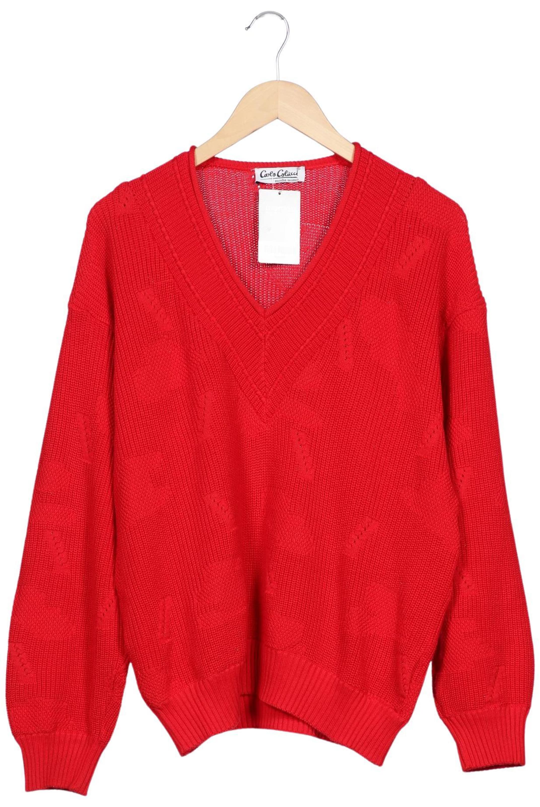 Carlo Colucci Pullover in M in rot, Produktansicht
