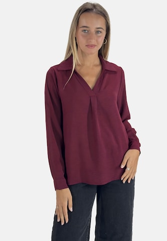 Elara Blouse in Rood: voorkant