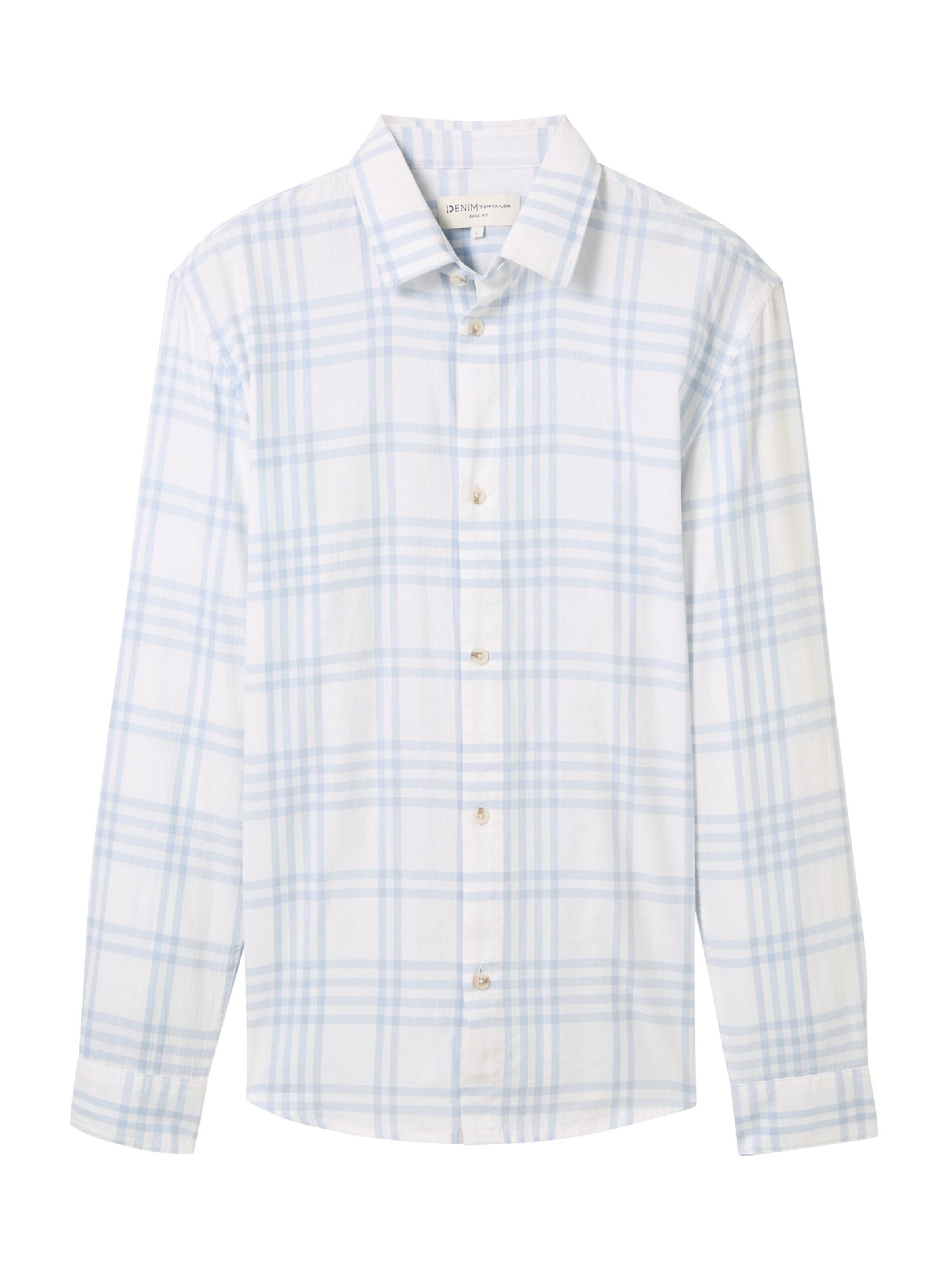 TOM TAILOR DENIM Hemd in Weiß: Vorderseite