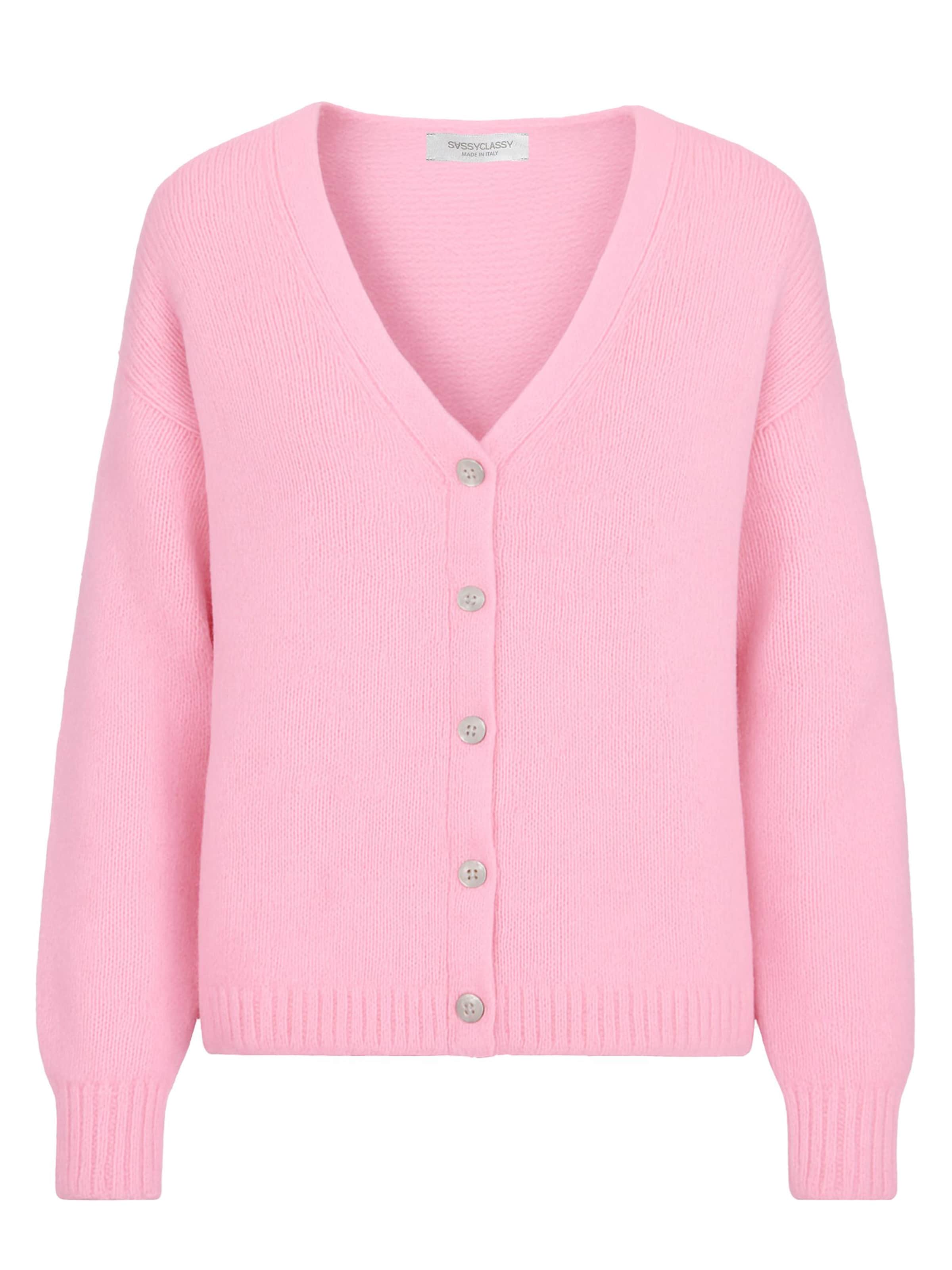 SASSYCLASSY Oversized Cardigan in Pink: front