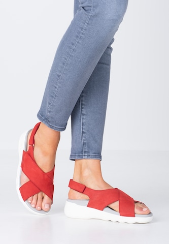 MOBILS ergonomic Sandal 'Malorie' in Red: front