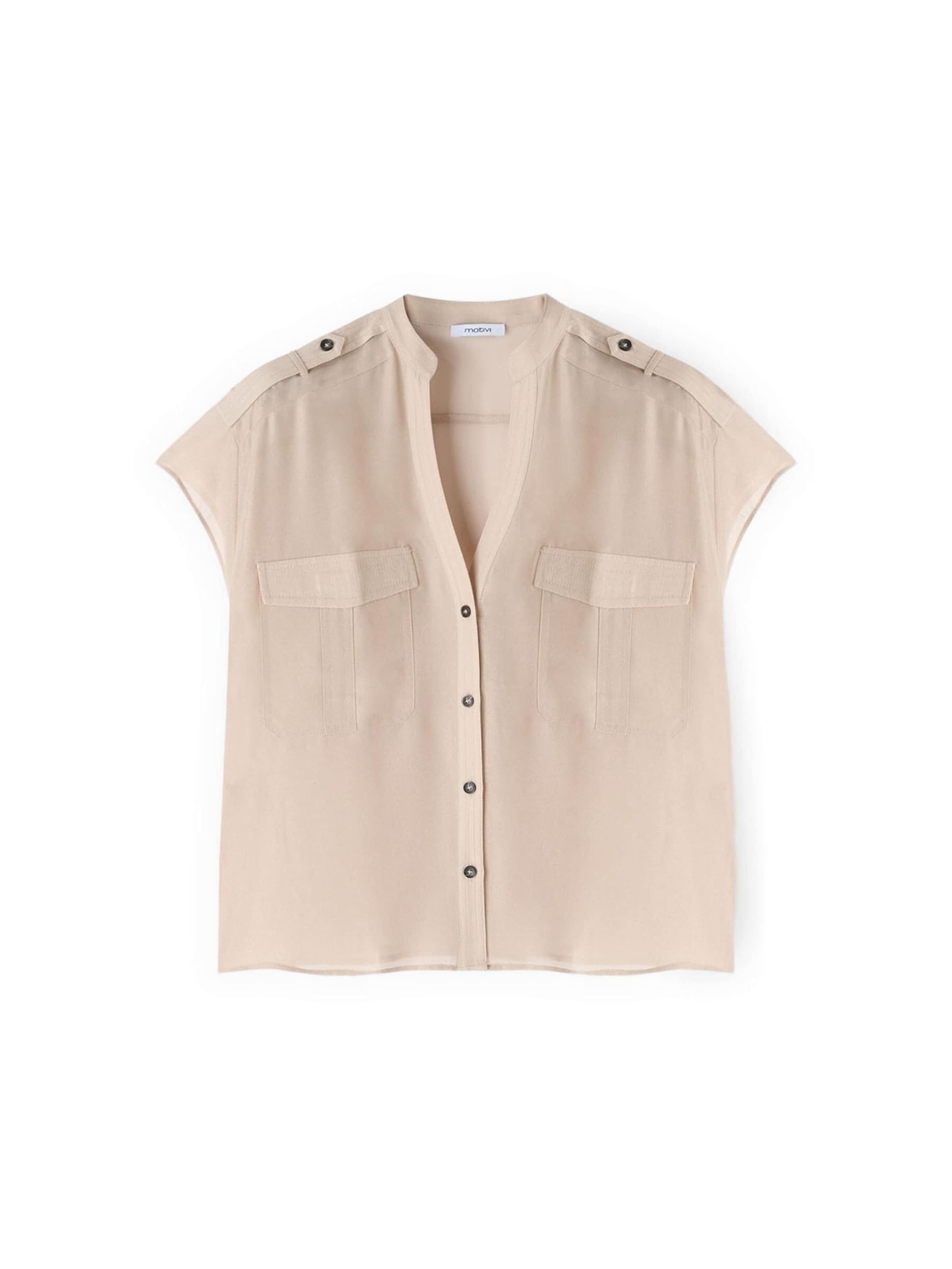 MOTIVI Blouse in Beige: voorkant