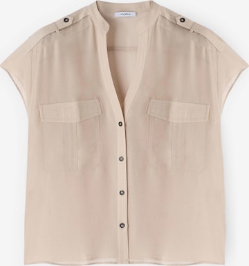 MOTIVI Bluse in Beige: Vorderseite