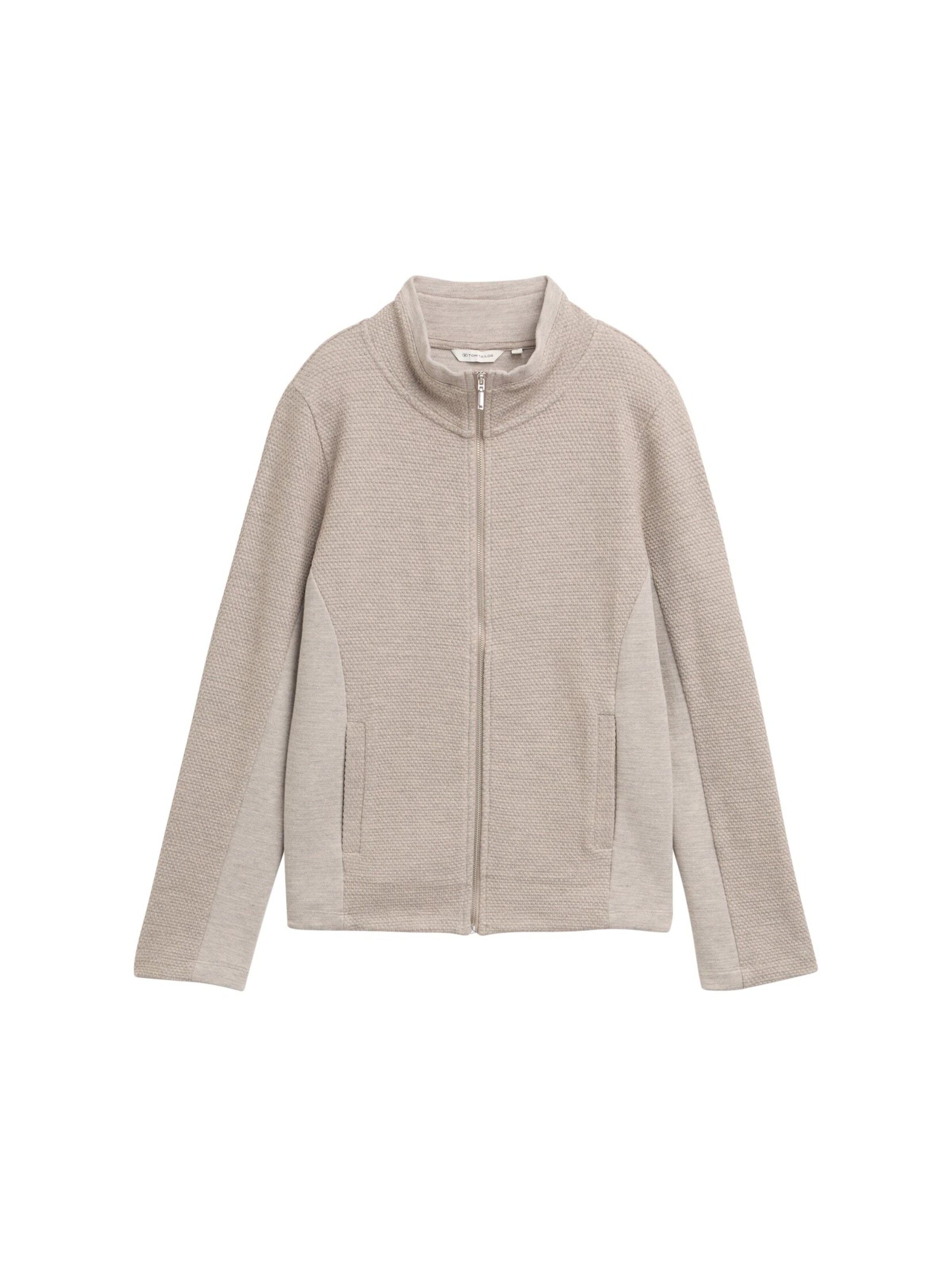 TOM TAILOR Sweat jacket in XS in Taupe, Item view