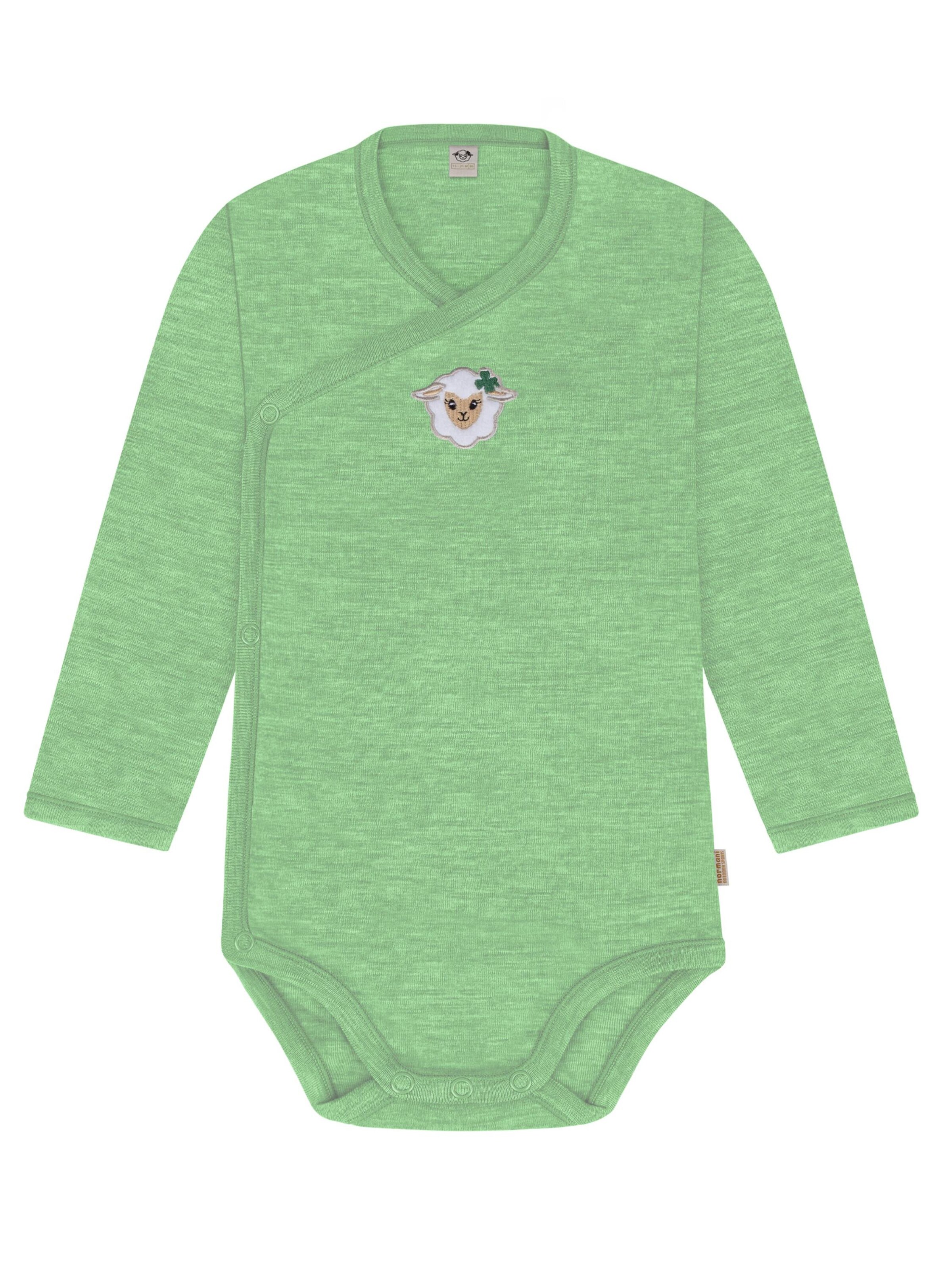Barboteuse / body 'Kaitaia' normani en vert : devant