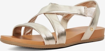 Sandales 'Landies' Dune LONDON en or : devant