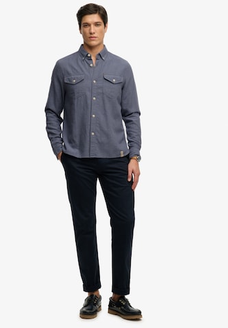 Coupe regular Chemise 'The Merchant Store' Superdry & Co en bleu