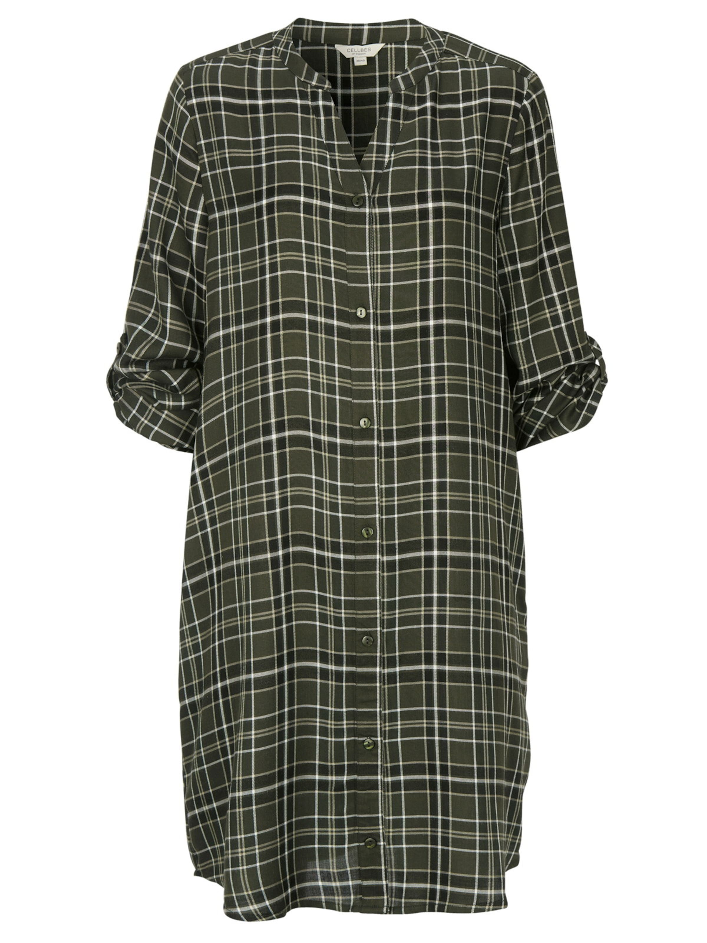 Cellbes of Sweden Blousejurk in Groen: voorkant