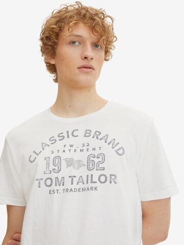 TOM TAILOR T-Shirt in Weiß