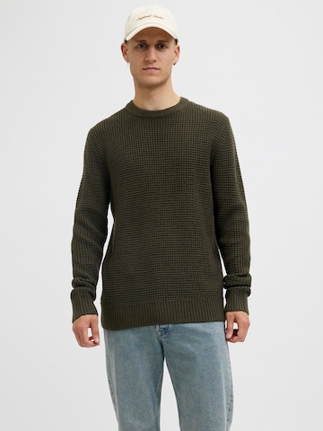Pulover 'JJGLOBAL' de la JACK & JONES pe verde: față