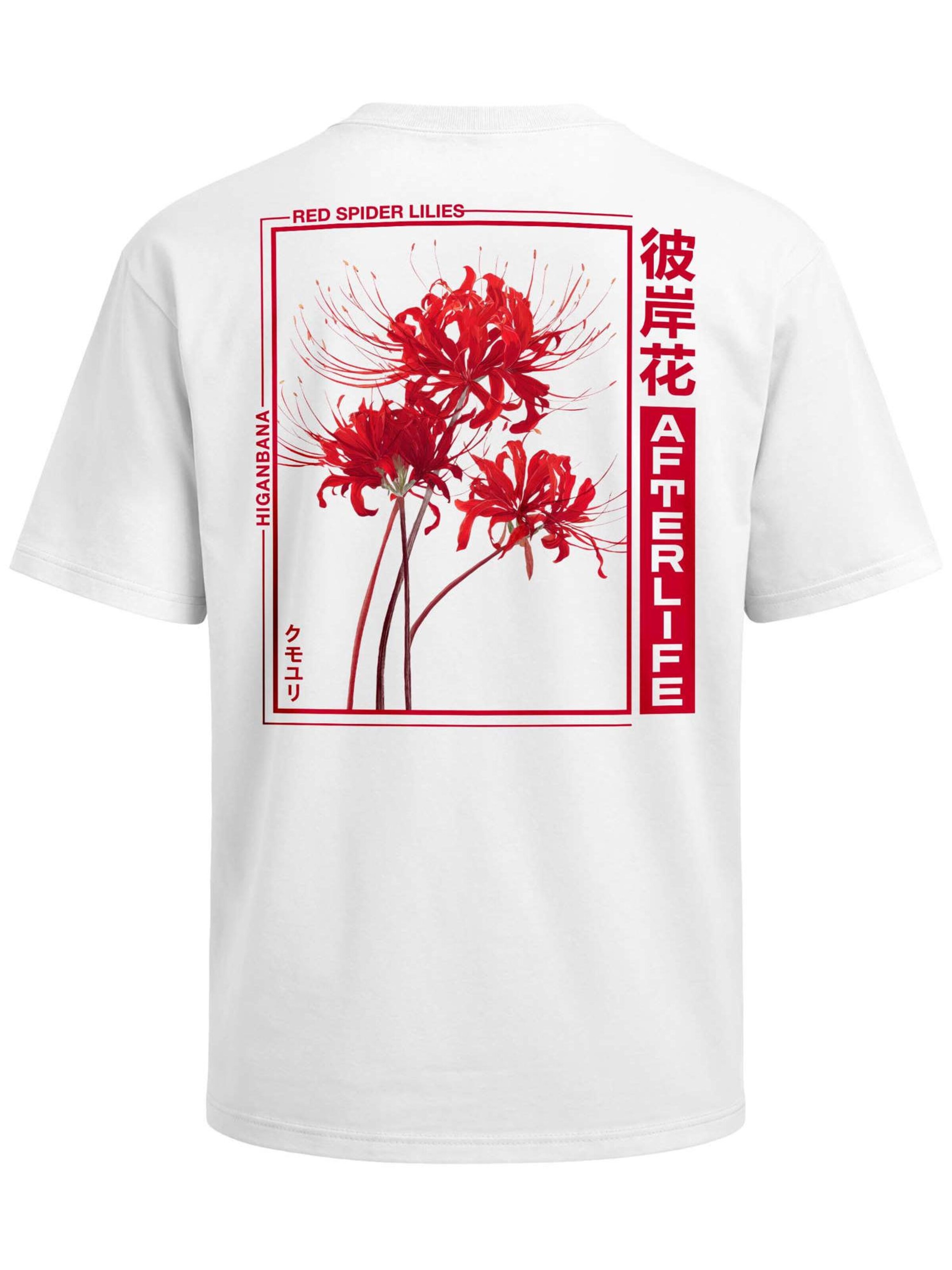 Neverless Shirt 'Spider Lilies' in White