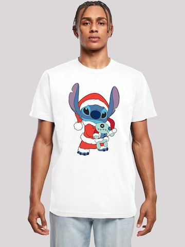 F4NT4STIC T-Shirt 'Disney Lilo & Stitch Christmas' in Weiß: predná strana