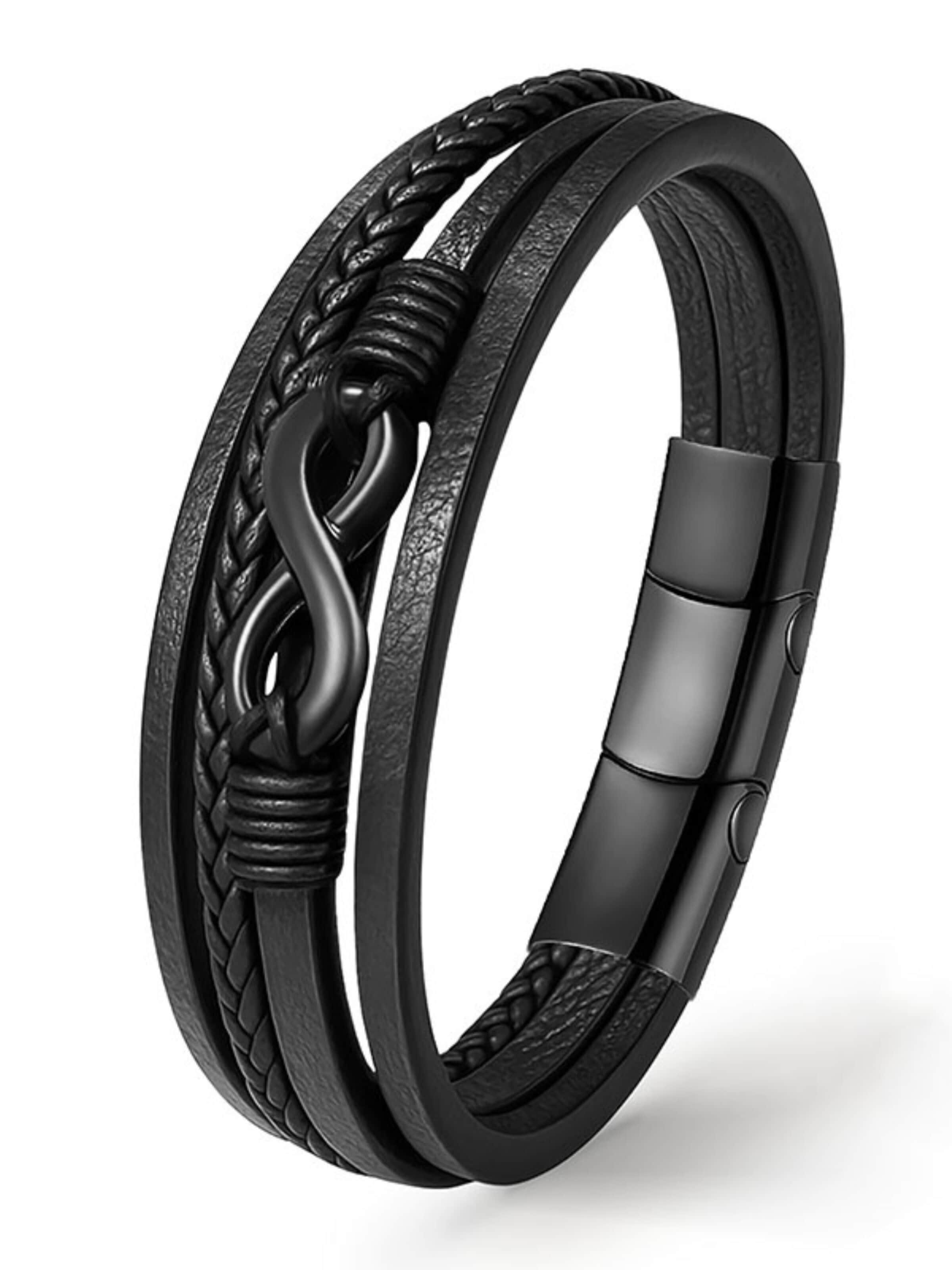 UNIQAL Armband 'NICE' in Zwart: voorkant