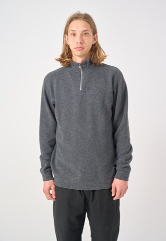 Cleptomanicx Pullover 'Noitch' in Grau: Vorderseite