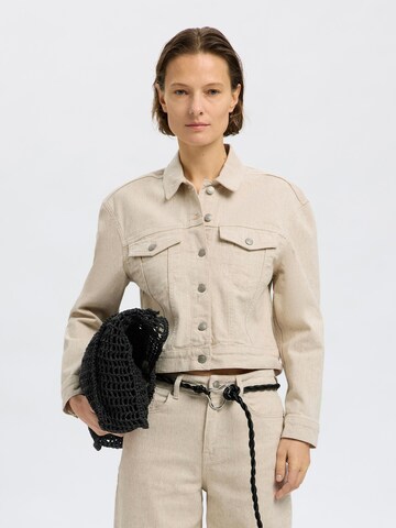 SELECTED FEMME Between-season jacket in Grey: front