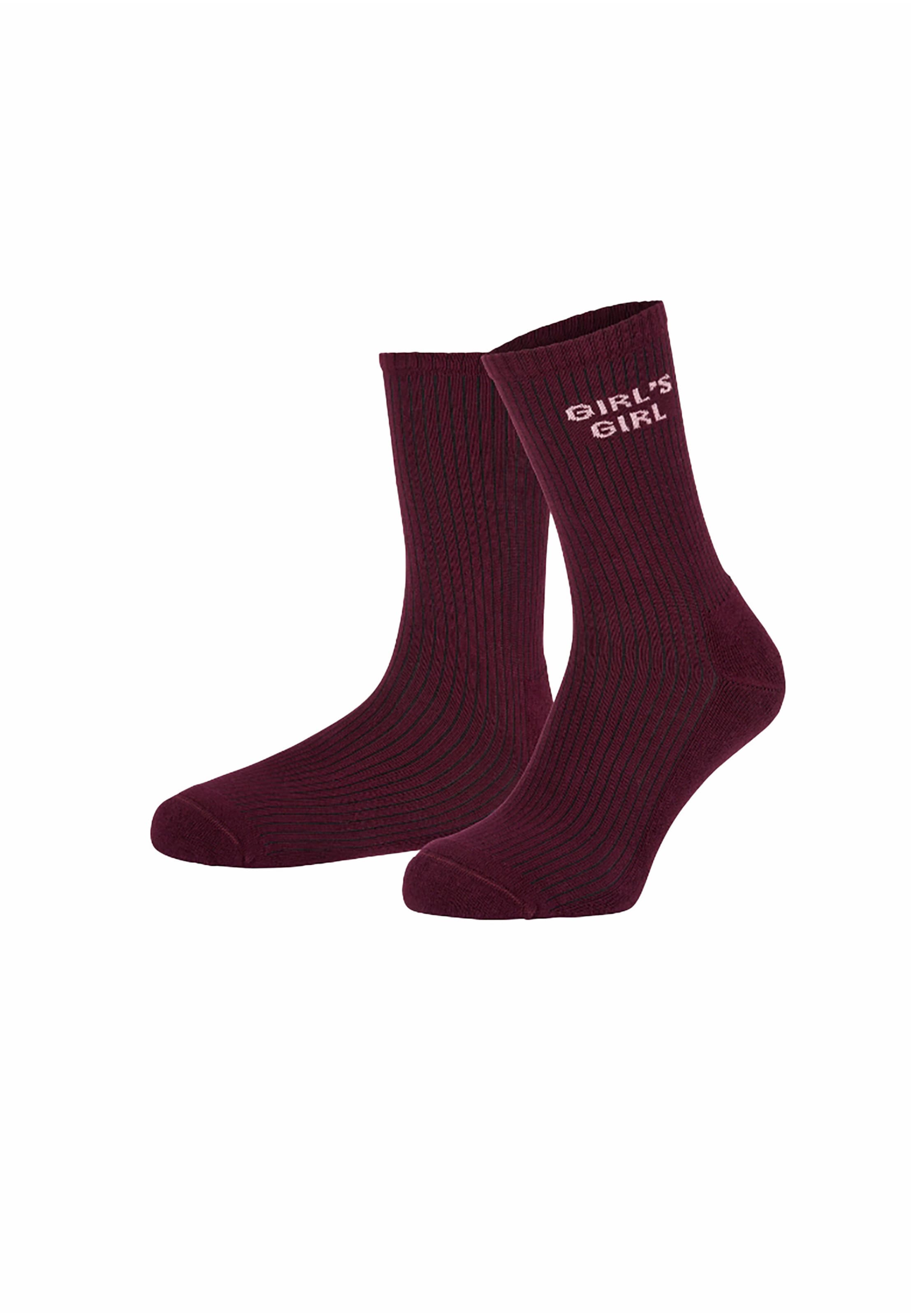 OH APRIL - Calcetines 'Girl's Girl' en marrón