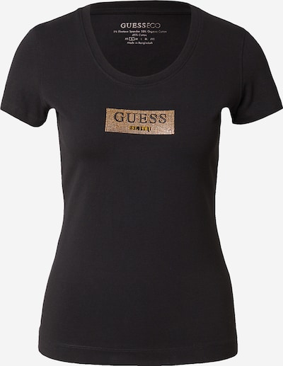 GUESS T-shirt 'STUDS' en jaune d'or / noir, Vue avec produit