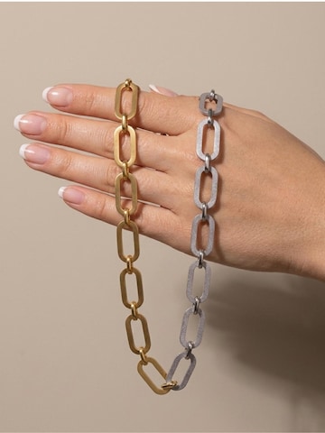 DNSK Copenhagen - Cadena 'SELMA Waterproof 18K Gold Plated Duo Tone Necklace – Brushed/Sanded Stainless Steel' en oro