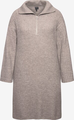 Ulla Popken Dress in Beige: front