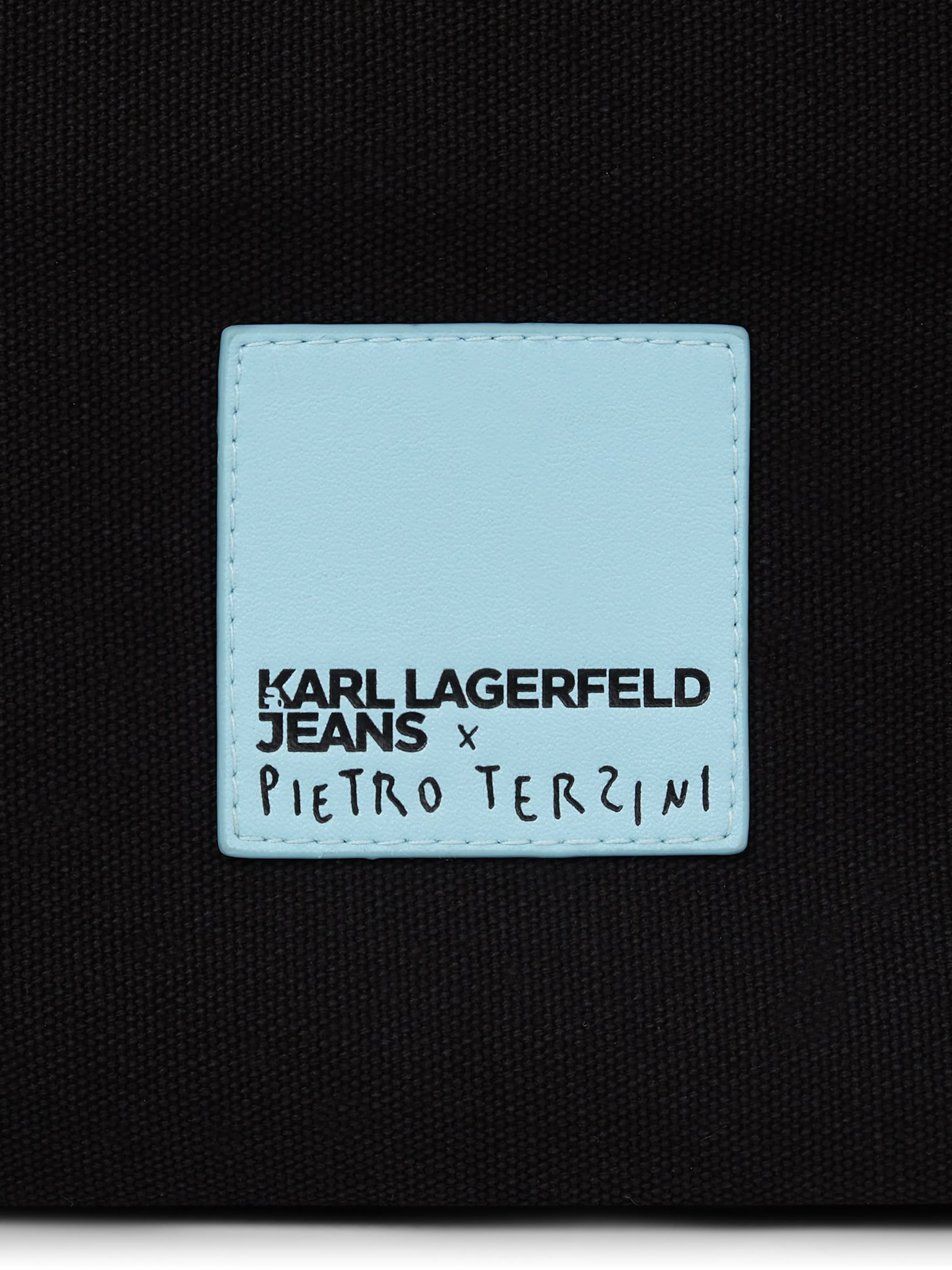 KARL LAGERFELD JEANS Nakupovalna torba 'KLJ X Pietro Terzini' | črna barva