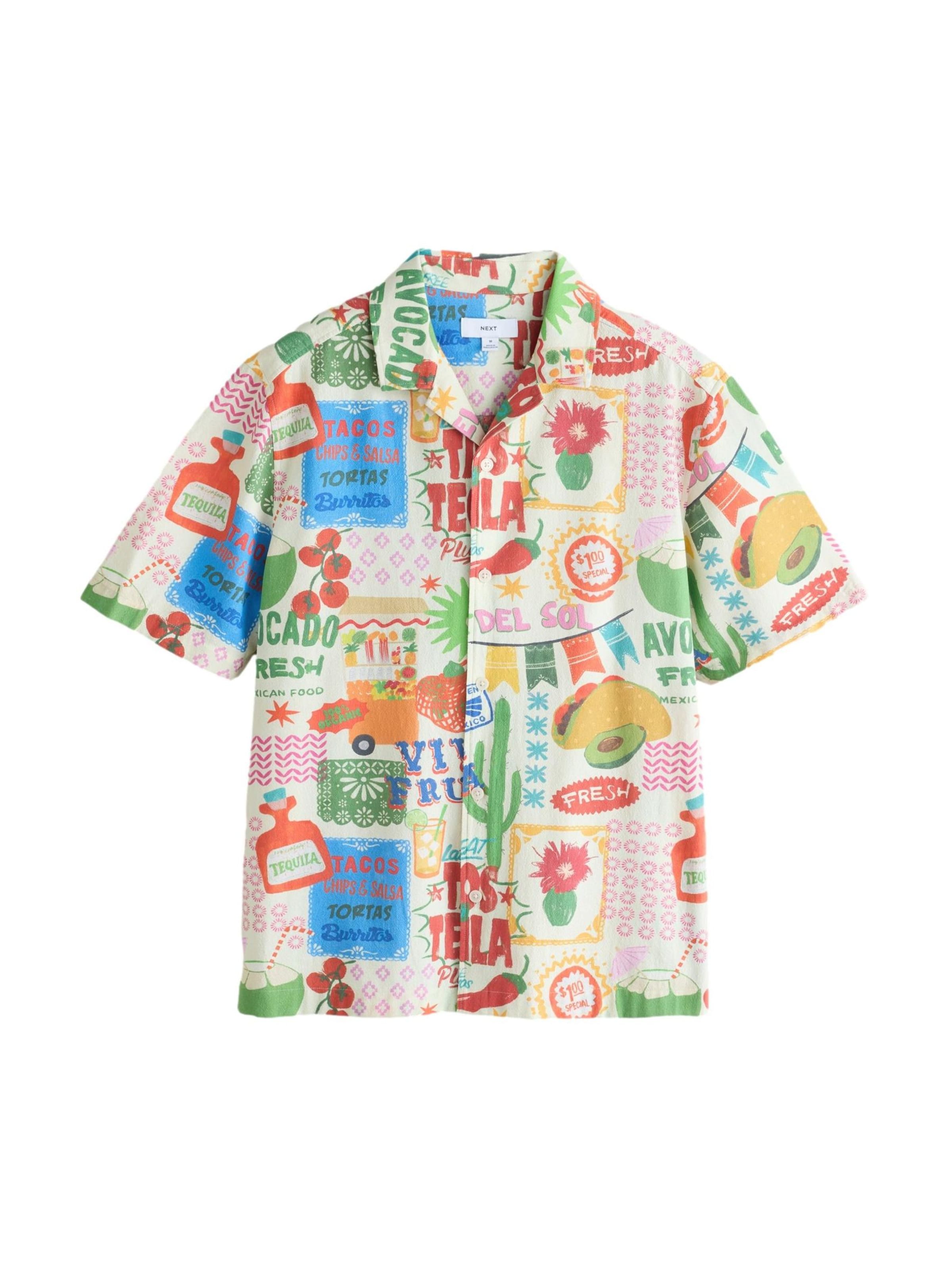Next Button Up Shirt in White: front